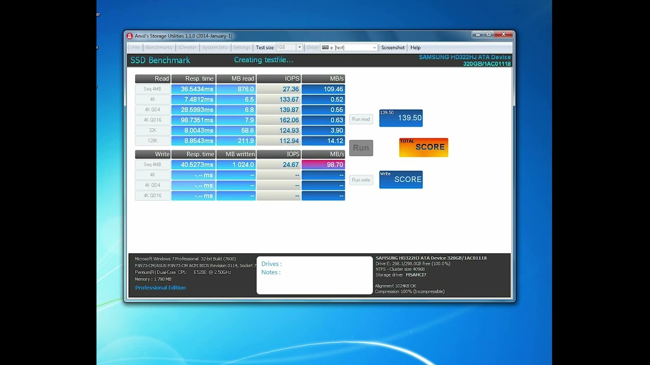 Anvils Storage Benchmark - Kralovsky