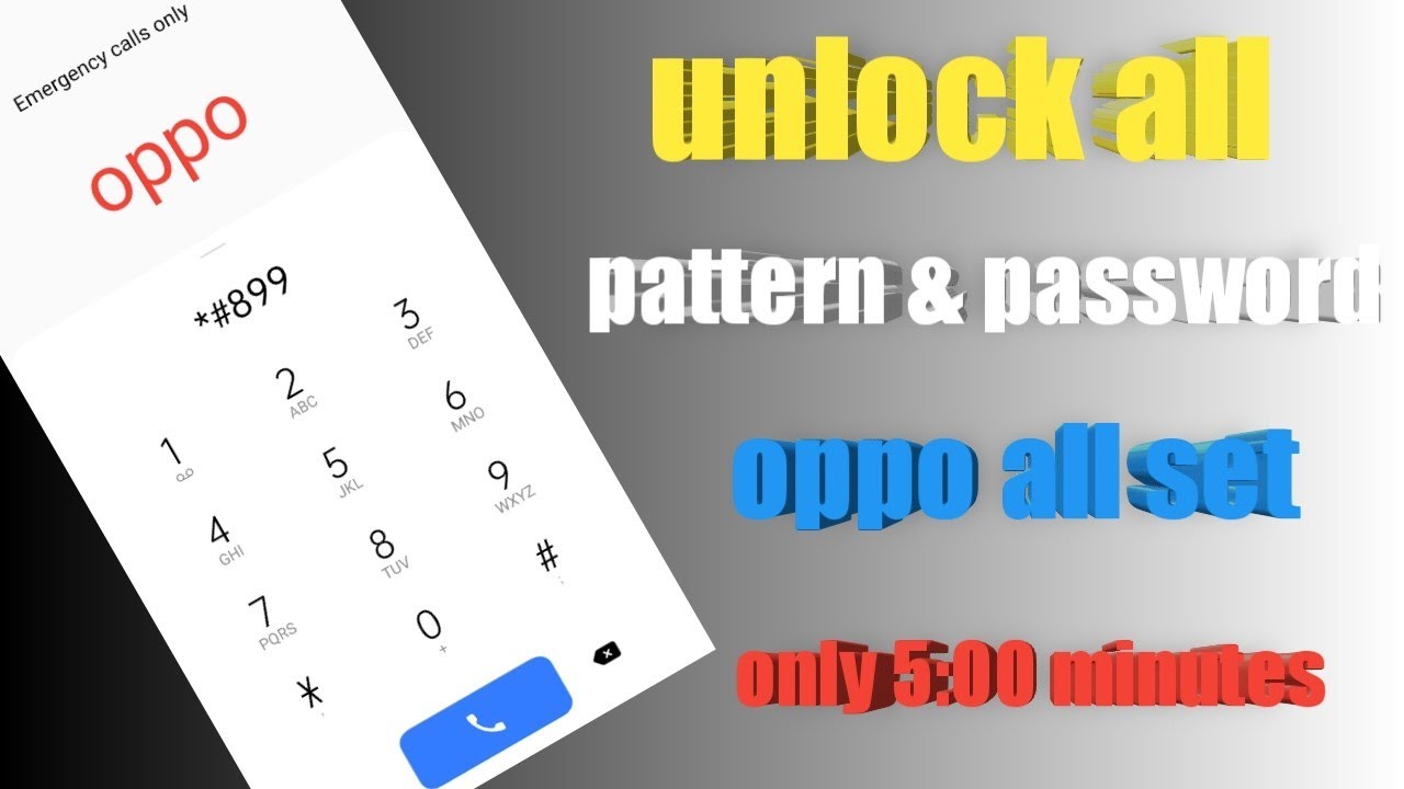 All Oppo any lockscreen unlock without Reset mobile How to unlock