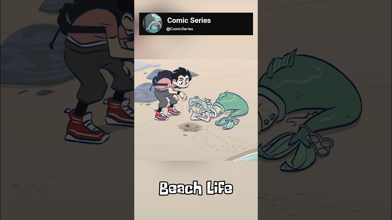Beach Life  - The little Trashmaid  #comedy #comics #comic #comicbooks