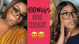 Amazing Highlight Human Hair Full Lace Frontal Wig Glueless Black Friday Yoowigs