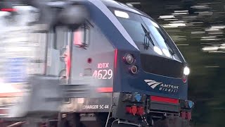 8/17/26 - Amtrak Wolverine #352 speeds down the Huron Valley to Ann Arbor MI from Chicago to Pontiac