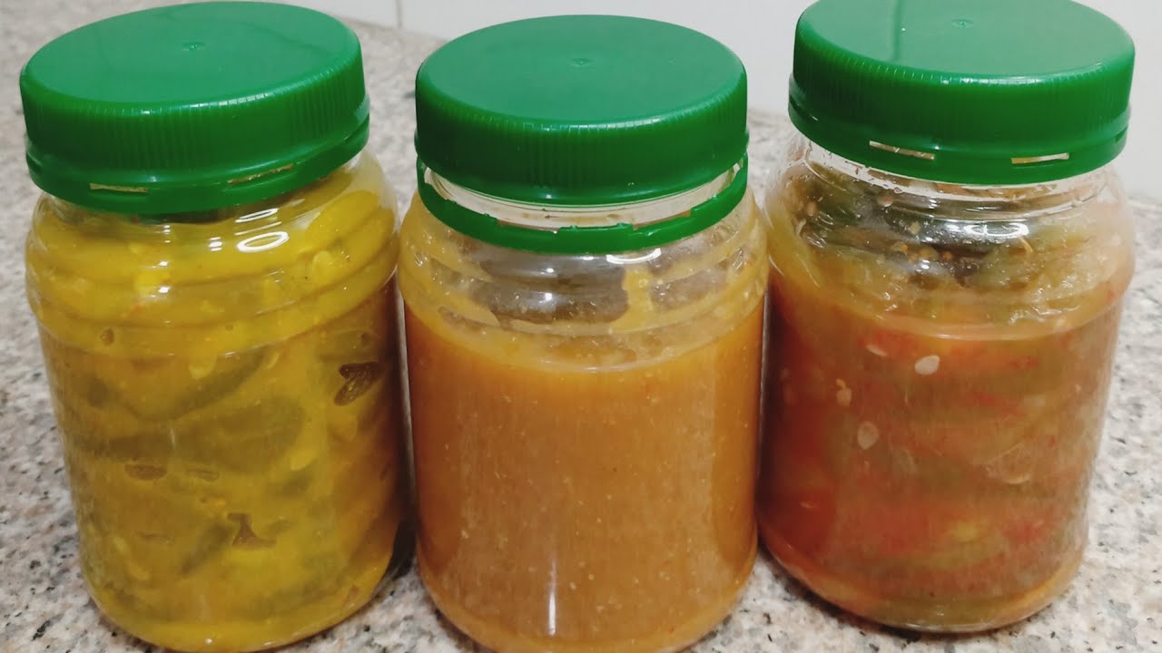 Jinsi ya kutengeneza pilipili/achari ya mbirimbi za aina tatu kwa