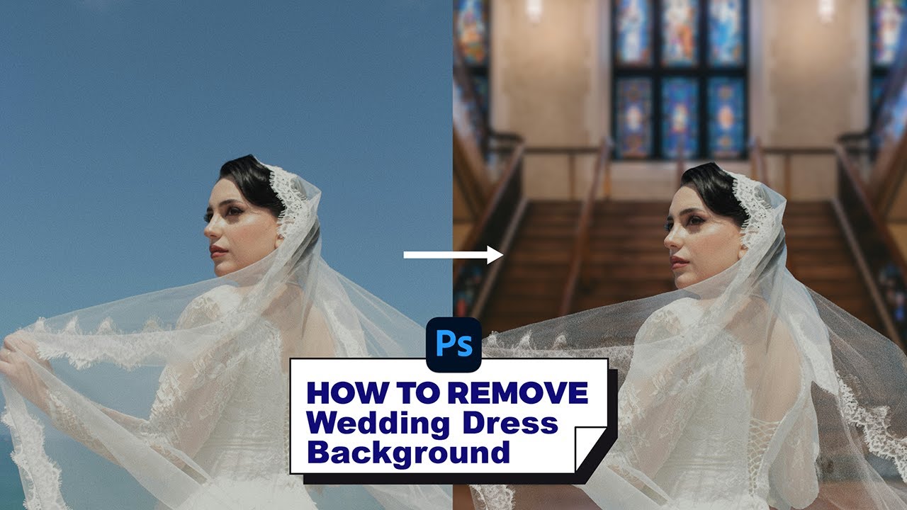 Photoshop Tips Tricks Tools | How To Remove Wedding Dress Background | Beginners 101