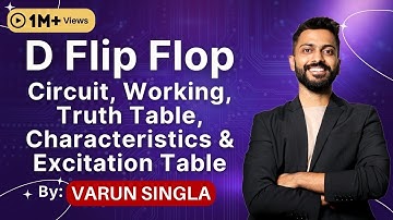 Lec -37: Introduction to D Flip Flop | Circuit, Working, Characteristics & Excitation Table