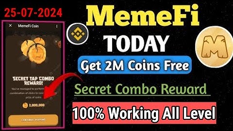 Today MemeFi secret code !! 25-7-2024 MemeFi Combo Card #memefi #secretcode #airdrop #crypto