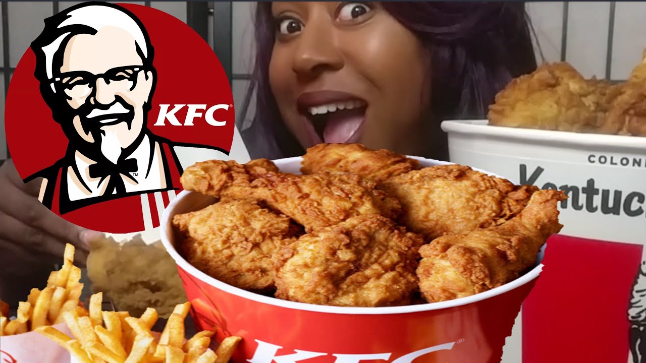 mukbang, soccial eating, eat with me, kfc, kentucky fried chicken, fried ch...