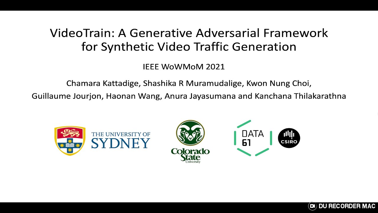 WoWMoM teaser: VideoTrain: A Generative Adversarial Framework for Synthetic Video Traffic Generation