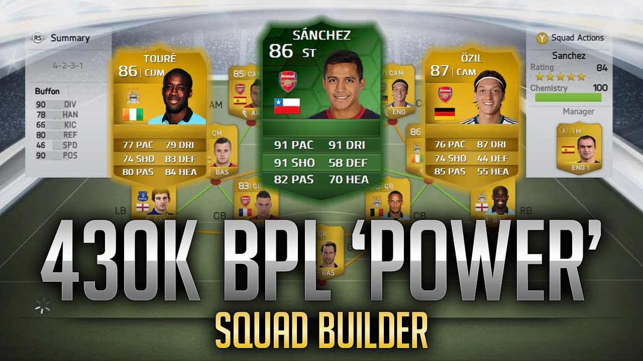 FIFA 14 | 430k BPL 'Power' Squad Builder | iMOTM Sanchez |