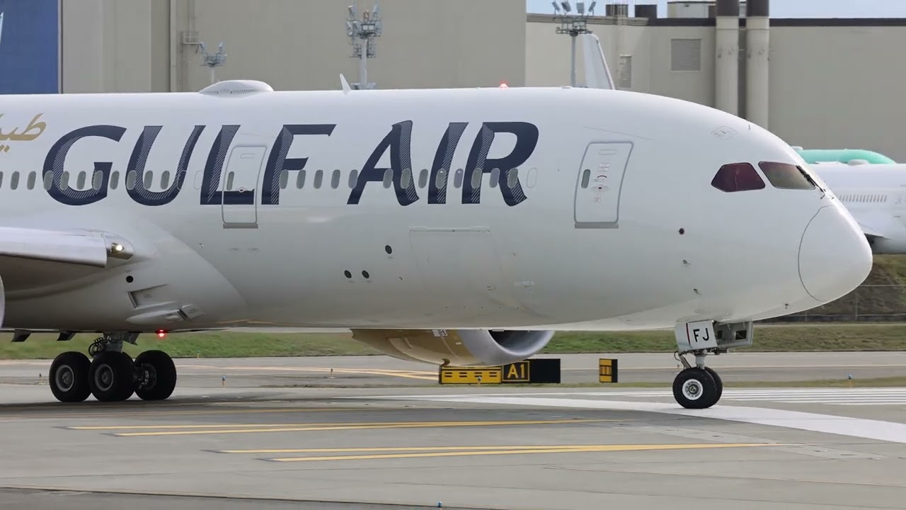Gulf Air 787-9 Test Flight Takeoff From PAE