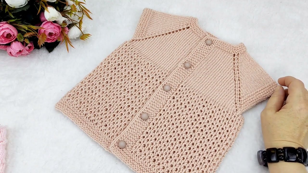 Yeleğin güzelliği ☘️ 9 ay 1 yaş bebek yeleği ☘️ knitting crochet baby knitting, hırka,bere 