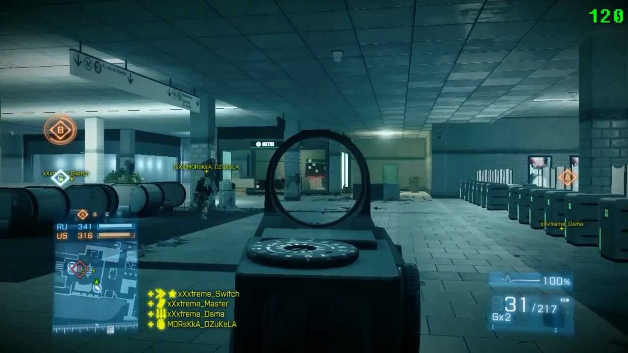 BF3: ESL versus gameplay on Metro map, 24.01.2013, xXxtreme_Master