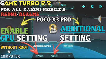 Miui 13.0 & Miui 12.5 Game turbo 5.2 GPU Setting & Additional Setting | Latest Security App [Part:2]