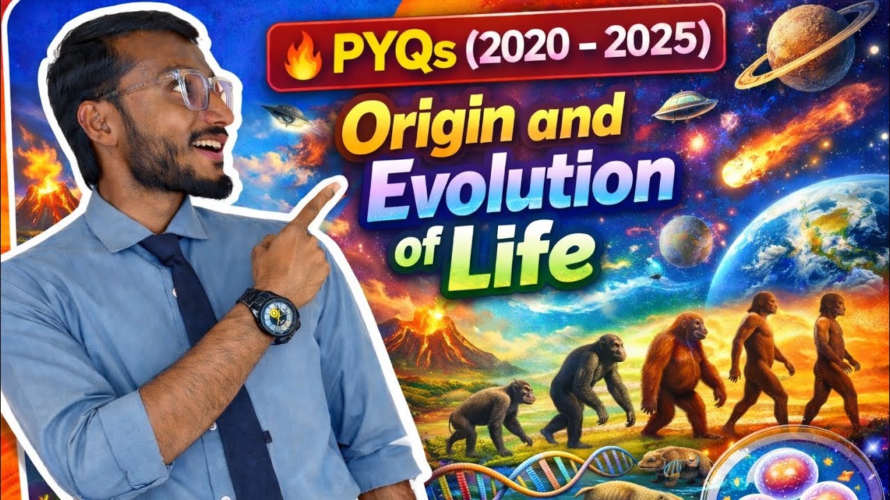 Origin & Evolution of life PYQs Explained | 12th Biology Boards 2026 | Most important Questions 🔥
