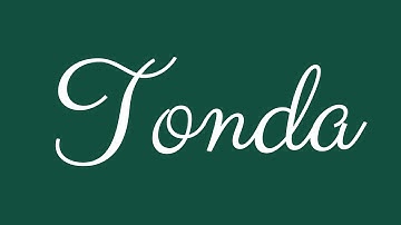 Learn how to Write the Name Tonda Signature Style in Cursive Writing