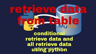 How to retrieve conditional data from table in MySQL using python in Hindi coding provider channel