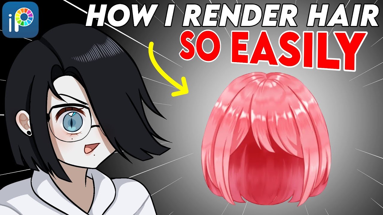 Hair Render Tutorial । Smooth & Shiny Hair in ibisPaint X - YouTube