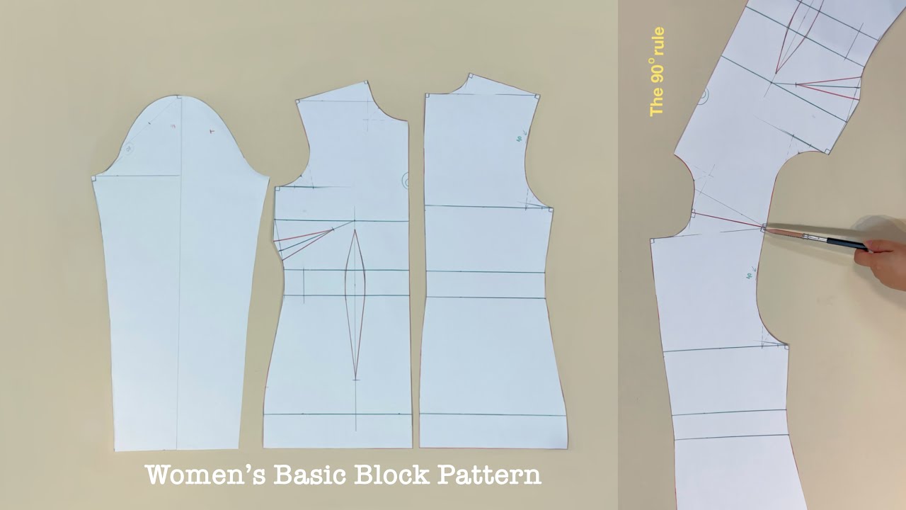 Women’s Basic Bodice and Sleeve Block | Custom Measurements | Rập nữ cơ bản theo số đo riêng