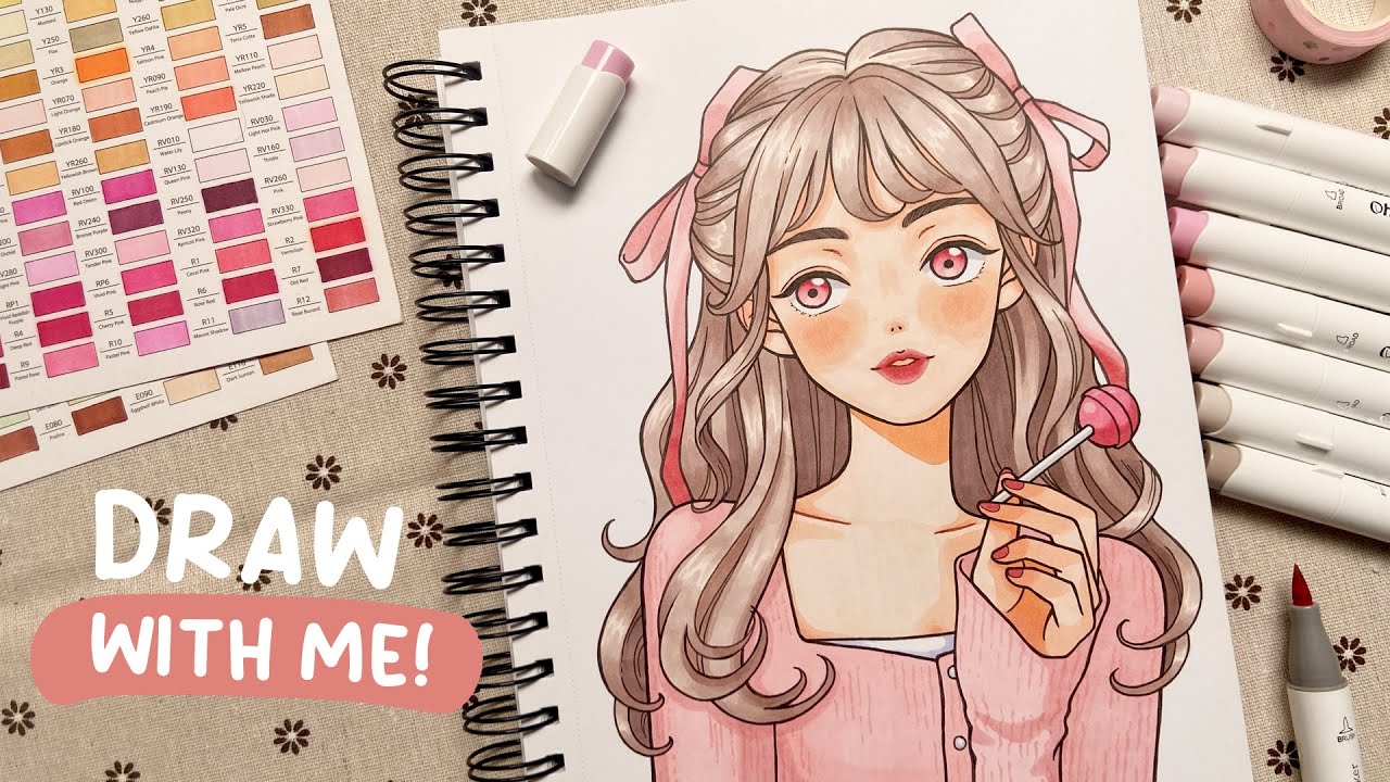 🍨 Draw with me / Marker Art 