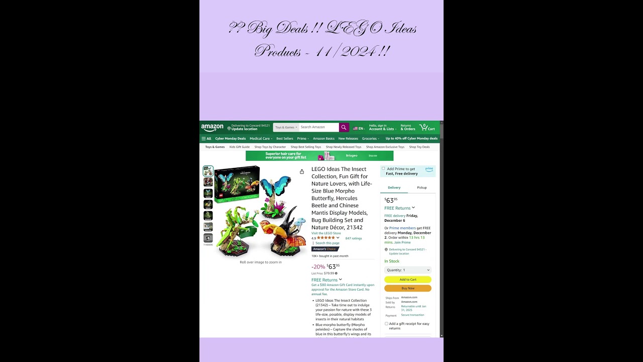 ?? Cyber Monday Deals !! LEGO Ideas Series in 2024 !!