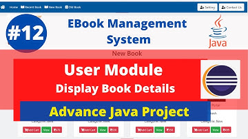 #12 Display Book Details | Ebook Java Project  | Advance Java Web Project