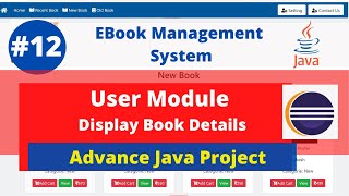 #12 Display Book Details | Ebook Java Project  | Advance Java Web Project