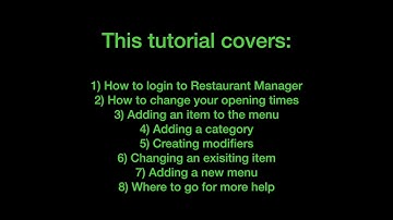 Menu Editor Tutorial