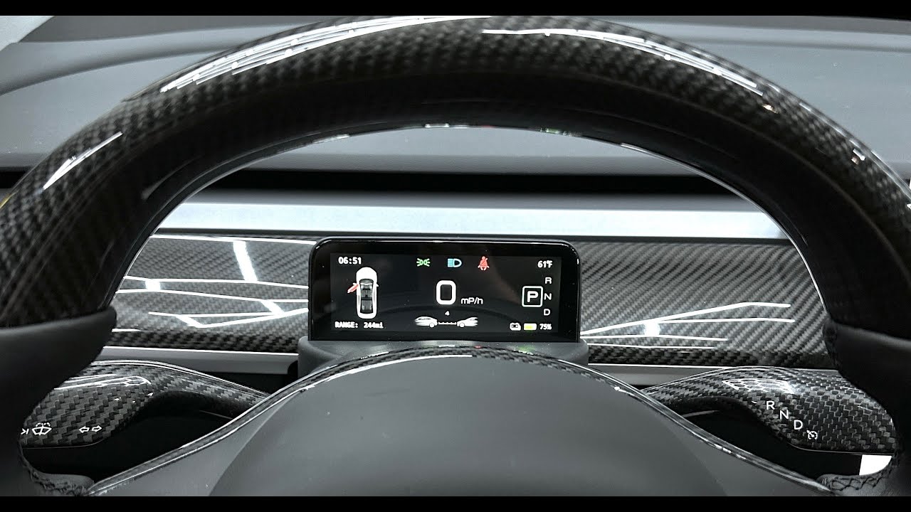 Model 3 & Y Steering Column Instrument Cluster Display - Demo Video ...