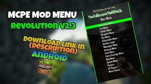2017 Mcpe - Revolution V2.3 Mod Menu Review + Download