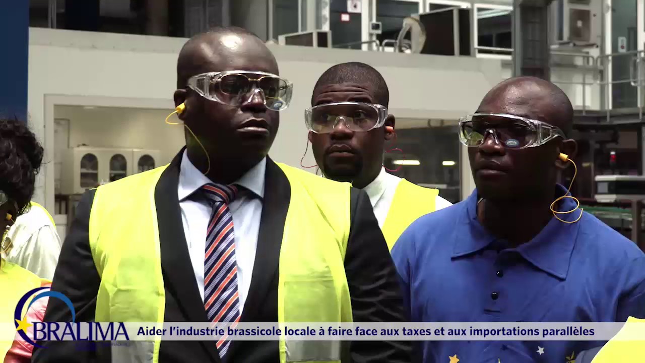 Visite du ministre de l'industrie a la Bralima