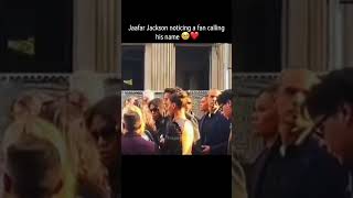 Jaafar Jackson noticed a fan calling his name and responded ✨…#jaafarjackson #michaeljackson