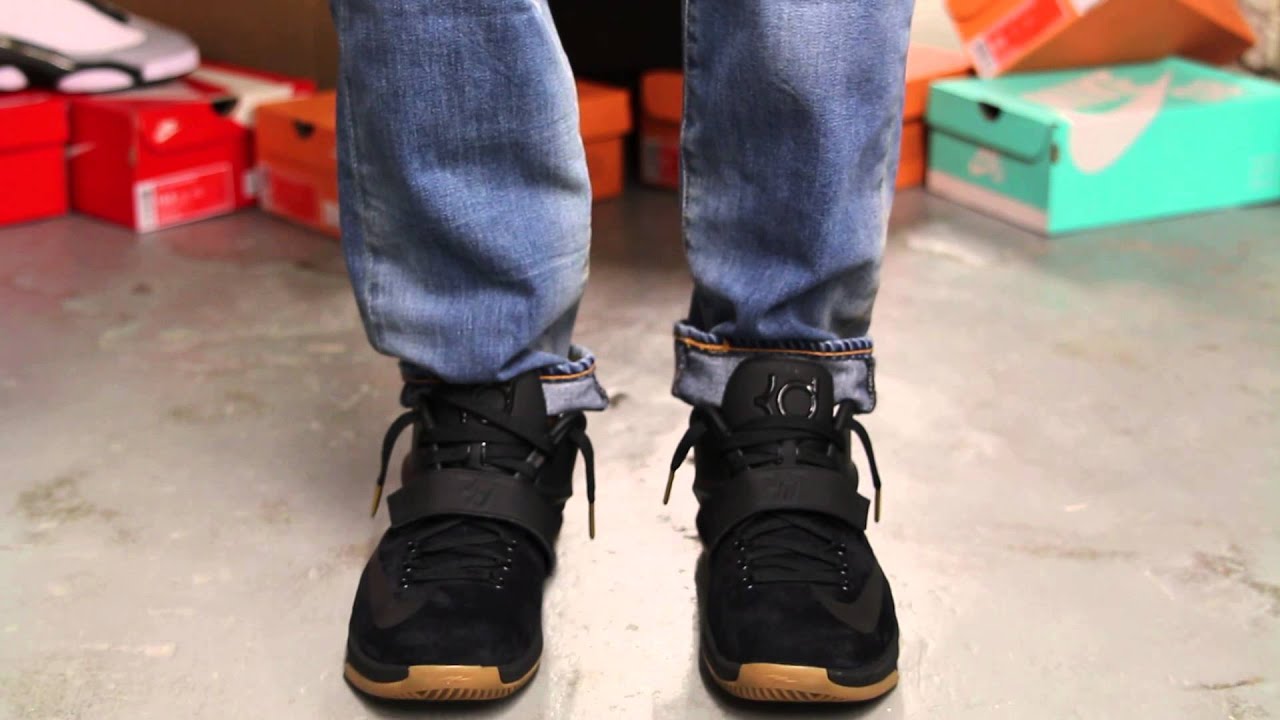 paz acre Punto de exclamación Nike KD VII EXT Suede QS "Black Suede" On-feet Video at Exclucity - YouTube