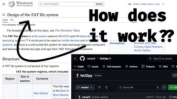 How does the FAT32 file system work??