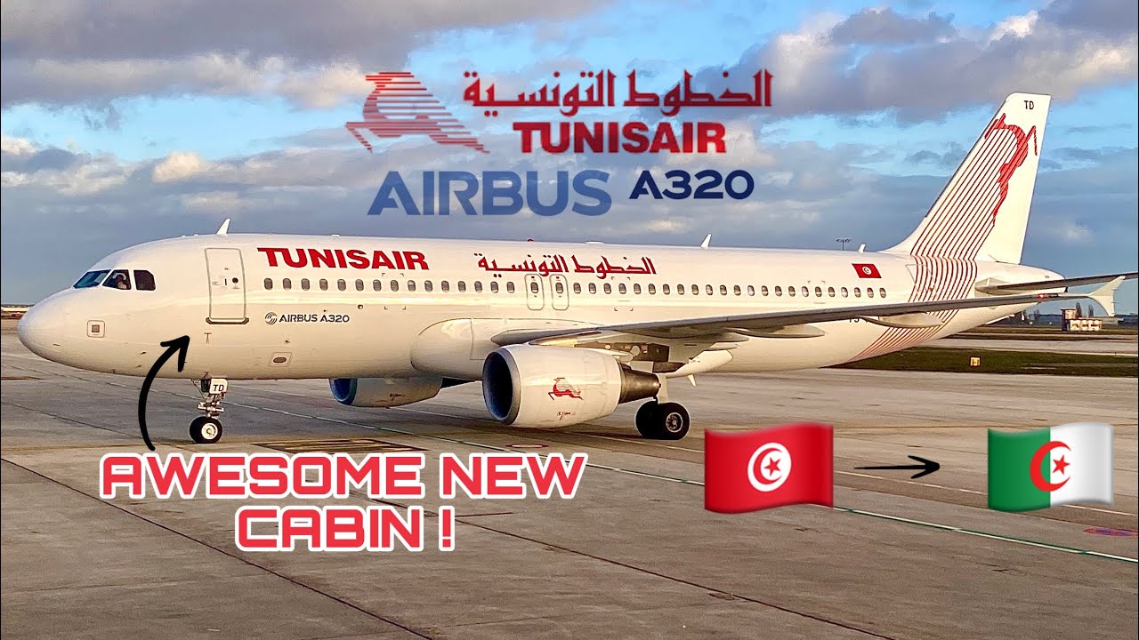 TUNISAIR NEW A320 Cabin 🇹🇳 Tunis to Algiers 🇩🇿 [FULL FLIGHT REPORT]