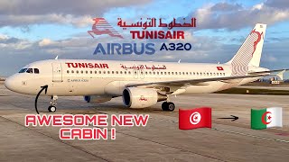 TUNISAIR NEW A320 Cabin 🇹🇳 Tunis to Algiers 🇩🇿 [FULL FLIGHT REPORT]