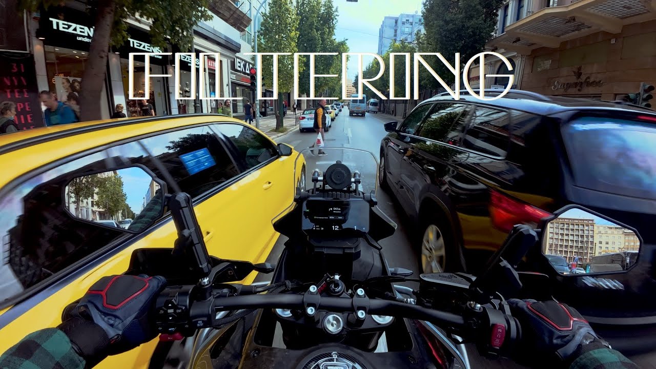 CFMOTO 450MT – Raw Engine Sound Through Athens Traffic [4K]