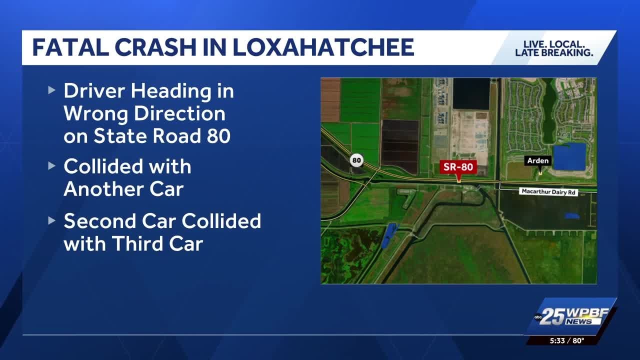 3 killed in fiery three-car crash in Loxahatchee