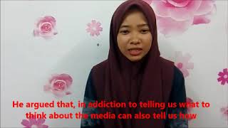 AGENDA SETTING THEORY IN MEDIA COMMUNICATION