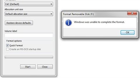 Windows was unable to complete the format USB flash & SD cards fix
