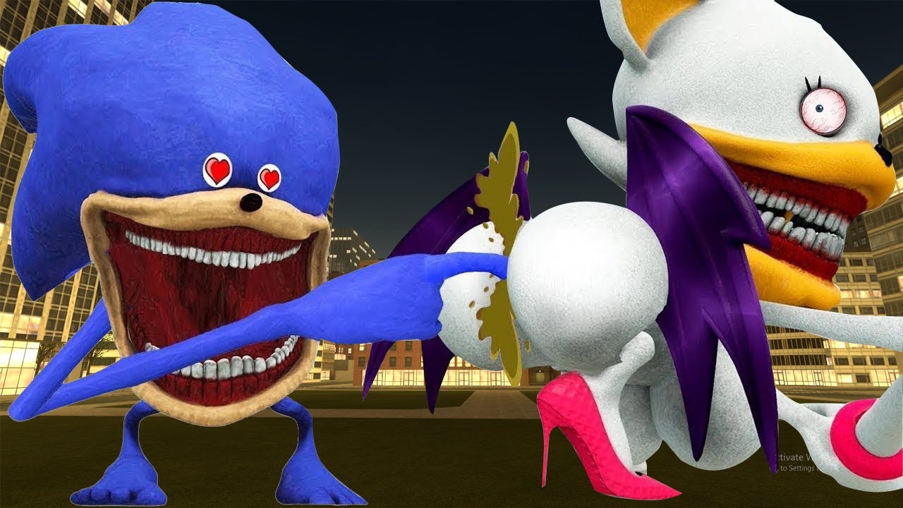 NEW SHIN SONIC TAPES LOVE STORY VS SONIC TAPES ROUGE STORY IN GARRY'S MOD!