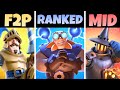BEST 5 Decks for EVERY TYPE of Player (F2P, Mid ladder, Ranked)