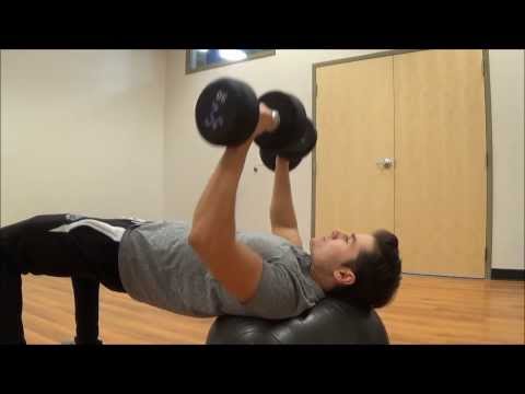 How to do a Stability Ball Chest Press