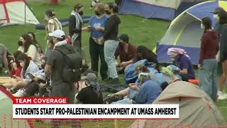 Pro-Palestinian encampment underway at UMass Amherst