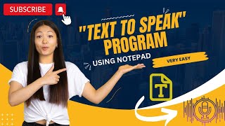 How to Make Text to Speak Program using Notepad | Within 2 minutes