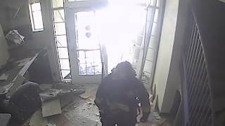 Murray State University dorm explosion from inside main entrance