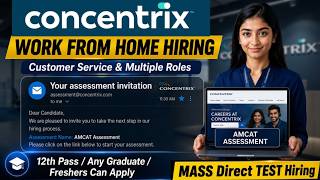Concentrix Work From Home Jobs 2026 🔥 Customer Service & Multiple Roles | 12th Pass & Freshers Apply