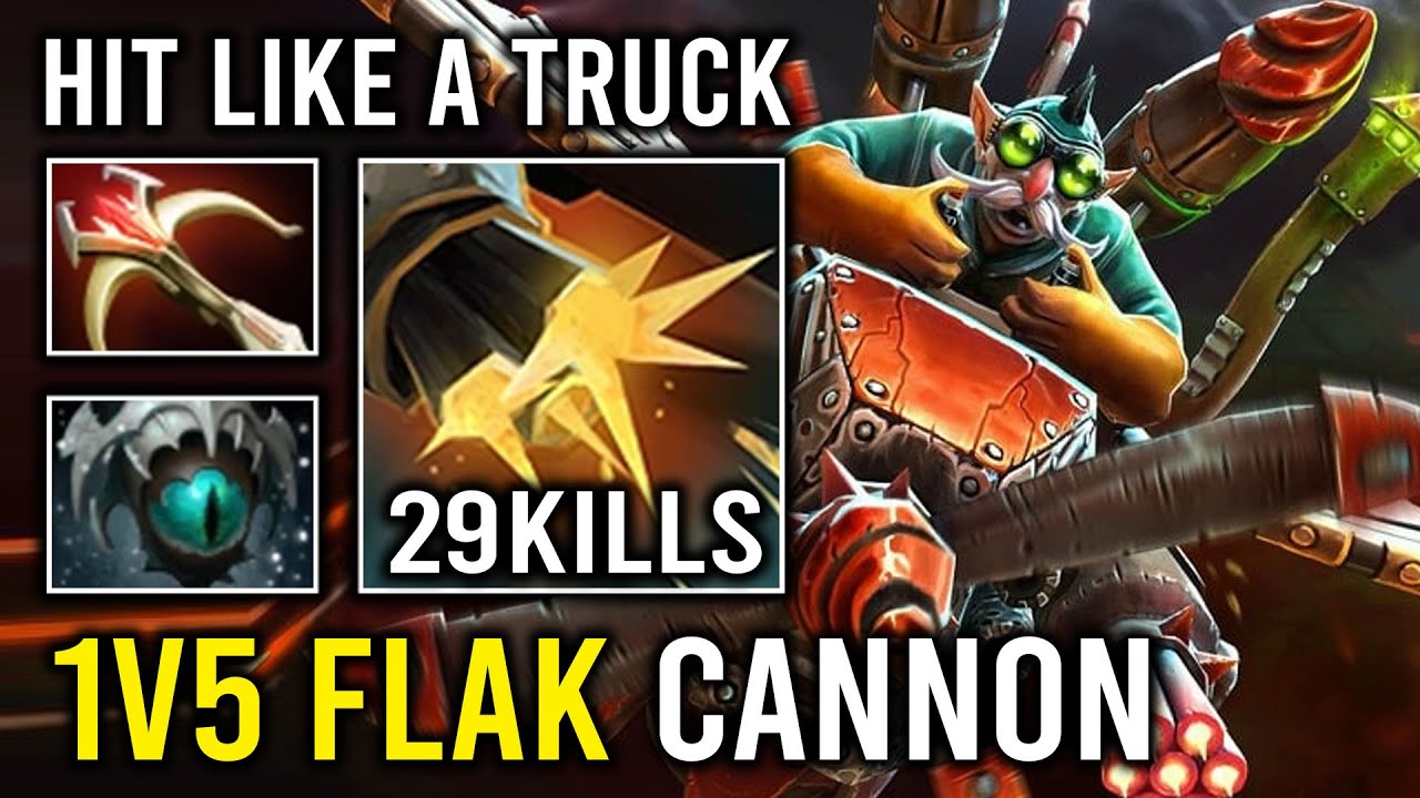 WTF 1v5 Flak Cannon Unlimited Multishot Max Slotted Super Carry Gyrocopter Dota 2
