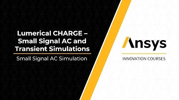 Small-Signal AC Simulations Using Ansys Lumerical CHARGE — Lesson 1