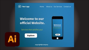 Landing Page Design  Adobe Illustrator Video Tutorial || Nims Academy 2020