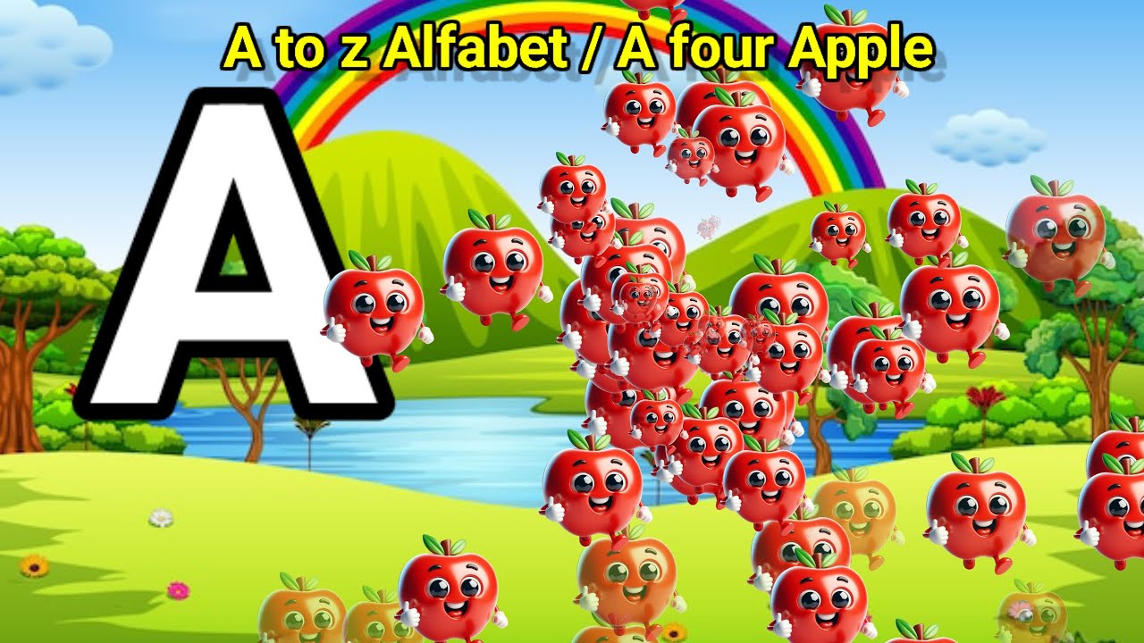 A four Apple 🍎 l ABCD four kid's larnig #