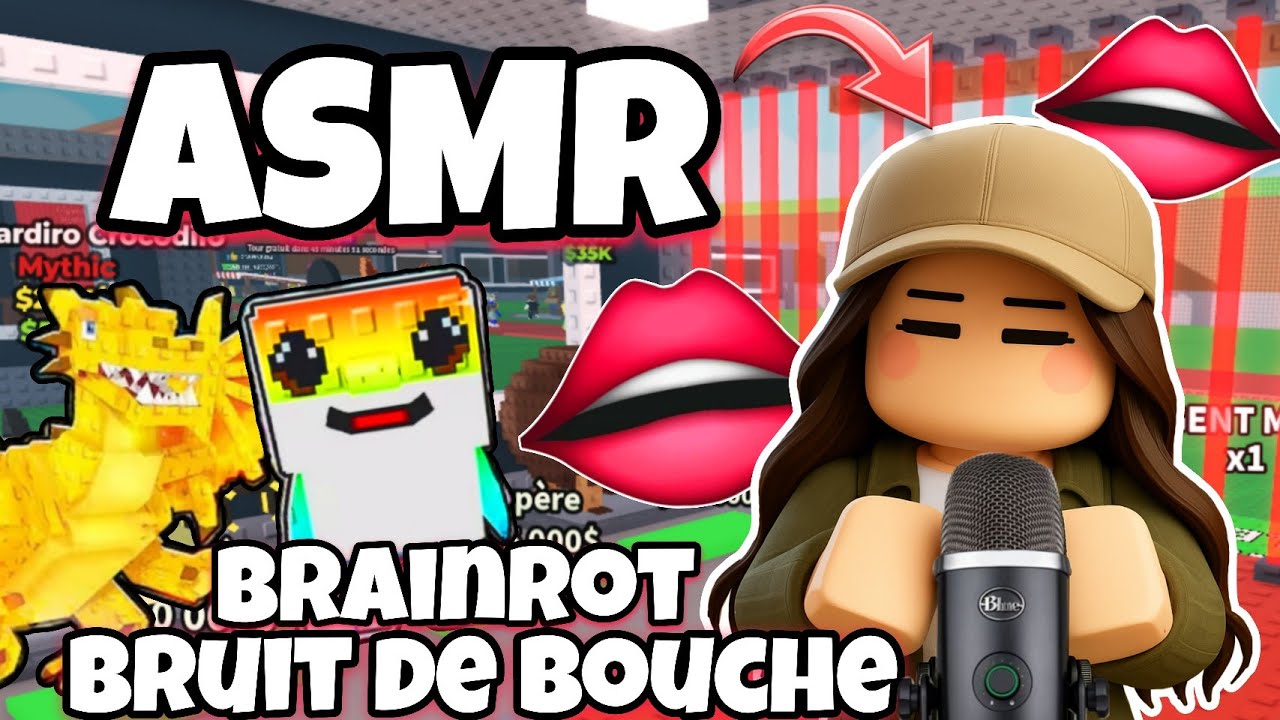 ASMR ROBLOX • BRUITS DE BOUCHES PUISSANTS SUR STEAL A BRAINROT ! 😴